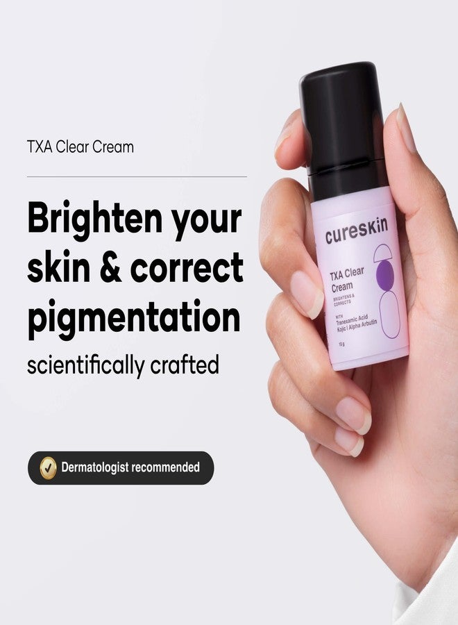 Cureskin كريم كيورسكين بحمض الترانيكساميك 10% | 20000 جزء في المليون من ثنائي بالميتات حمض الكوجيك، 15000 جزء في المليون من ألفا أربوتين، 100000 جزء في المليون من حمض الترانيكساميك | البقع الداكنة، النمش، الشوائب، التصبغات (15 غ/0.5 أونصة) - Image 2